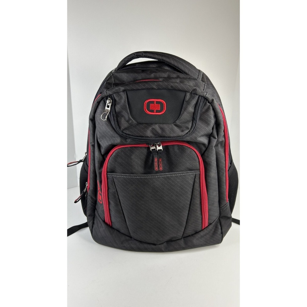 OGIO Excelsior BackPack Cynderfunk Large Black Red Tech Pads Pockets 411069 NWOT